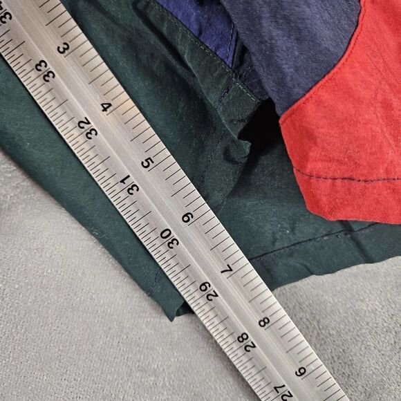 Vtg Nautica Board Shorts Mens Medium Blue Green Color Block Surf Swim Trunks - Picture 8 of 9